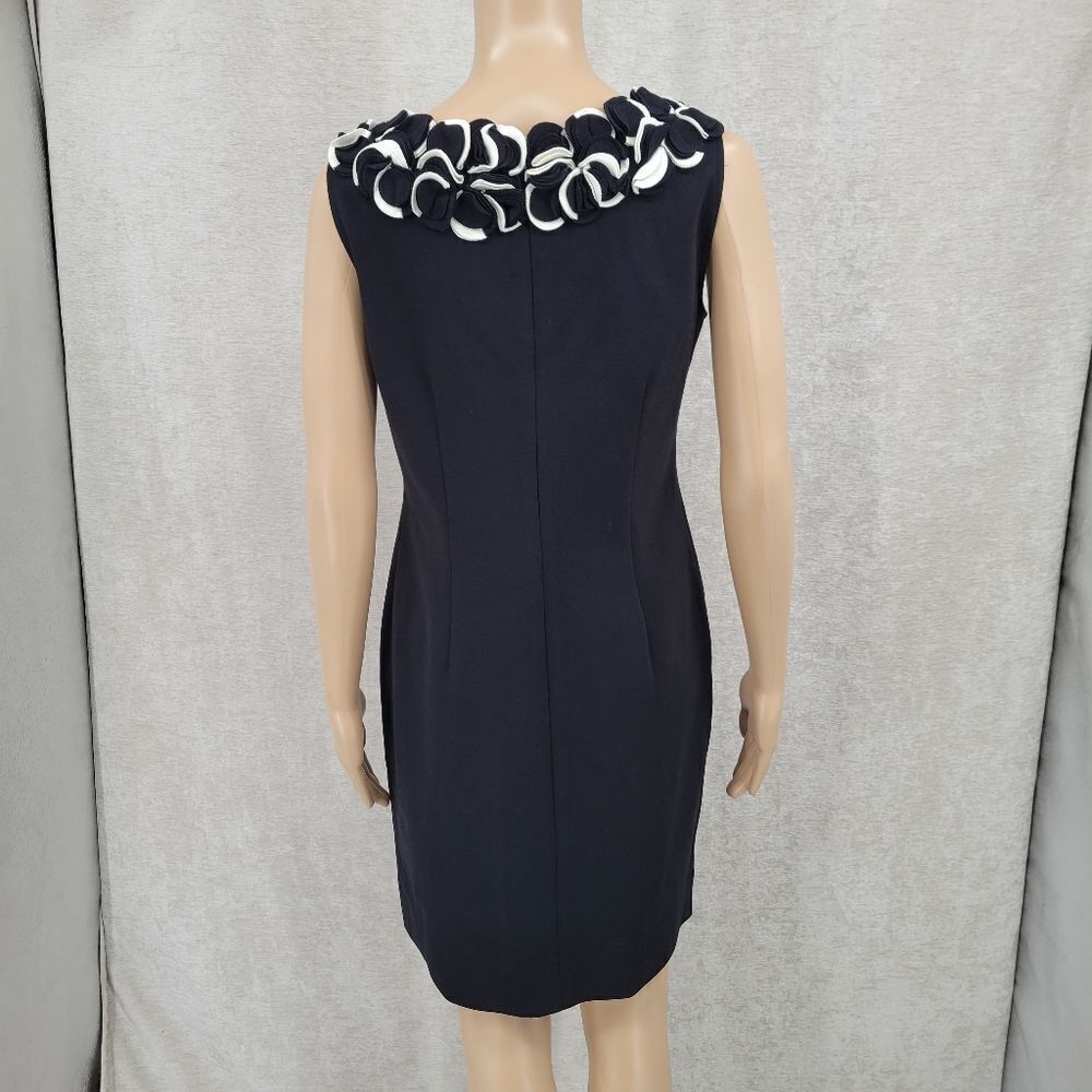 Cache Black Shift Dress with Layered 2D Statement… - image 7